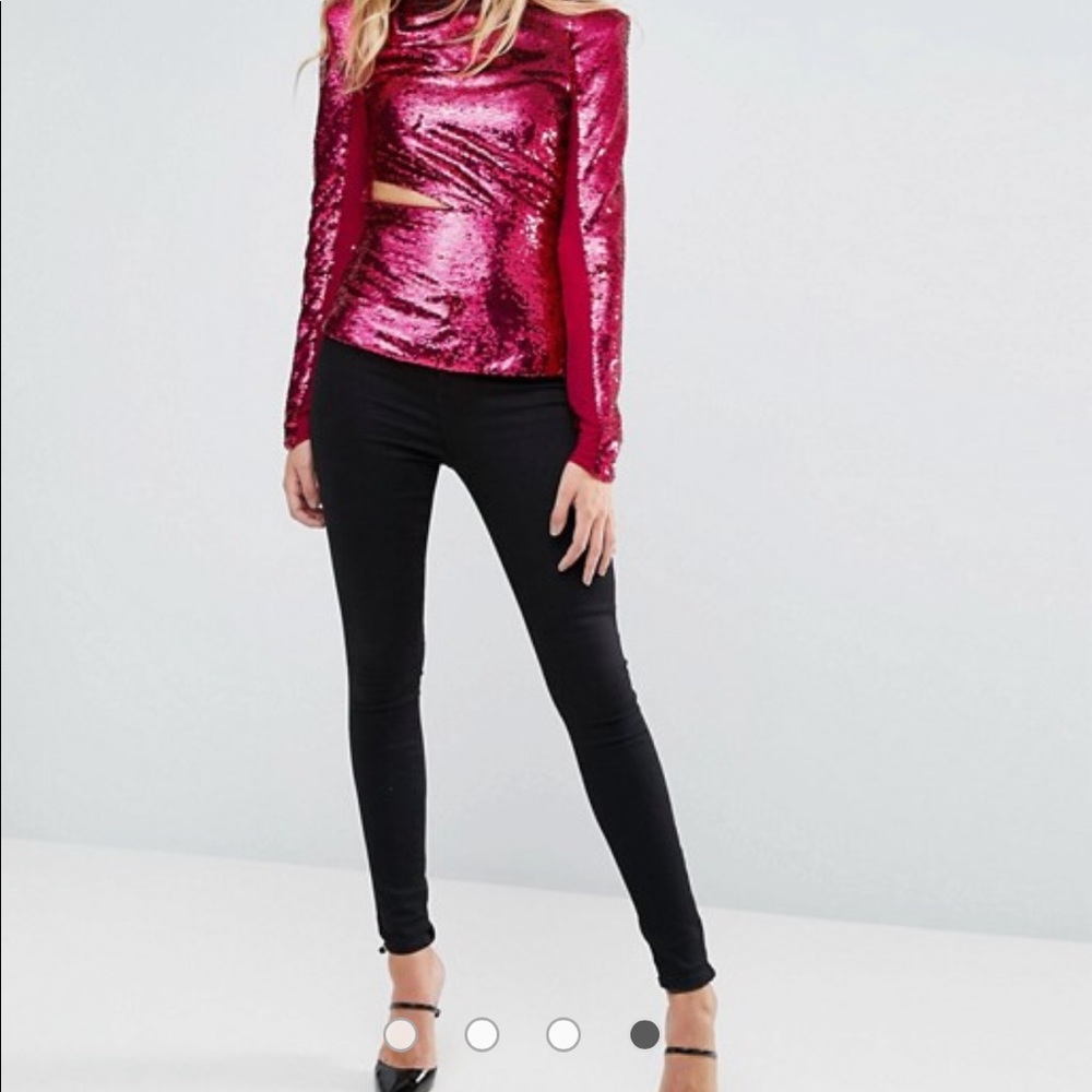 ASOS sequin cut out top